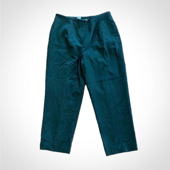 Pendleton Olive Green Wool Straight Leg Pants Womens 16 Plus Size - Picture 1 of 16